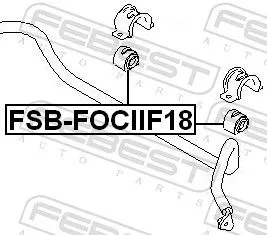 FEBEST FEBEST FSB-FOCIIF18 Mounting, stabiliser bar 