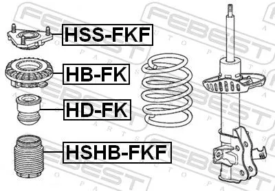 FEBEST FEBEST HD-FK Rubber Buffer, suspension 