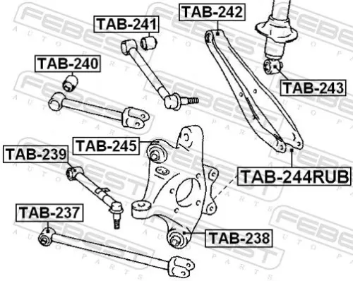 FEBEST FEBEST (TAB-244RUB) Mounting, control/trailing arm 