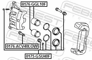 FEBEST FEBEST (0176-GGL10F) Piston, brake caliper 