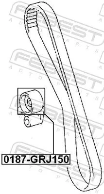 FEBEST FEBEST 0187-GRJ150 Tensioner Pulley, timing belt 