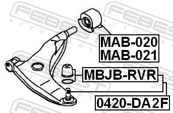 FEBEST FEBEST (0420-DA2F) Ball Joint 