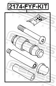 FEBEST FEBEST 2174-FYF-KIT Guide Bolt, brake caliper 