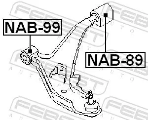 FEBEST FEBEST (NAB-89) Mounting, control/trailing arm 