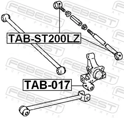 FEBEST FEBEST (TAB-ST200LZ) Mounting, control/trailing arm 