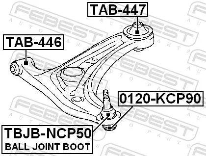 FEBEST FEBEST (0120-KCP90) Ball Joint 