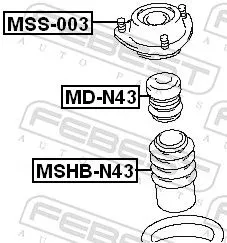 FEBEST FEBEST MD-N43 Rubber Buffer, suspension 