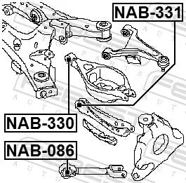 FEBEST FEBEST NAB-331 Mounting, control/trailing arm 