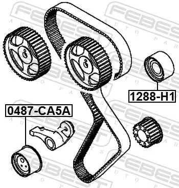 FEBEST FEBEST 0487-CA5A Tensioner Pulley, timing belt 