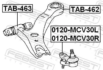 FEBEST FEBEST (TAB-462) Mounting, control/trailing arm 