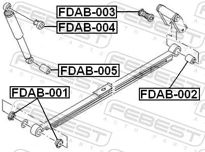 FEBEST FEBEST (FDAB-005) Bush, shock absorber 