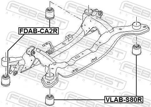 FEBEST FEBEST (FDAB-CA2R) Bushing, axle beam 
