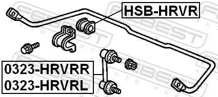 FEBEST FEBEST HSB-HRVR Mounting, stabiliser bar 