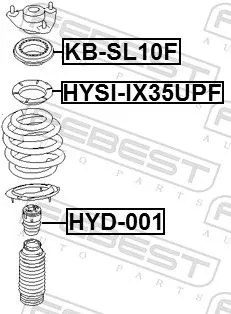 FEBEST FEBEST KB-SL10F Rolling Bearing, suspension strut support mount 