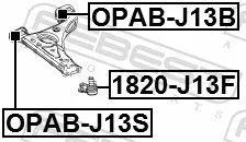 FEBEST FEBEST (OPAB-J13B) Mounting, control/trailing arm 
