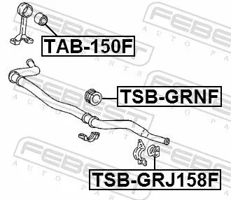 FEBEST FEBEST TSB-GRNF Mounting, stabiliser bar 