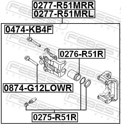 FEBEST FEBEST (0276-R51R) Piston, brake caliper 