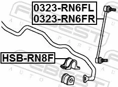 FEBEST FEBEST 0323-RN6FL FEBEST 0323-RN6FL Antiroll Bar Stabiliser Drop Link 