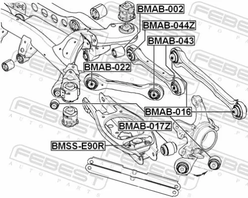 FEBEST FEBEST (BMAB-043) Mounting, control/trailing arm 
