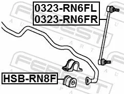 FEBEST FEBEST 0323-RN6FR FEBEST 0323-RN6FR Antiroll Bar Stabiliser Drop Link 
