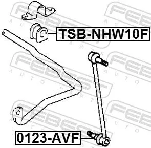 FEBEST FEBEST TSB-NHW10F Mounting, stabiliser bar 