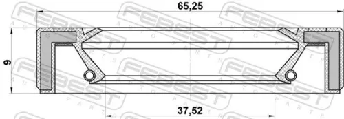 FEBEST FEBEST (95GAY-39650909R) Shaft Seal, drive shaft 