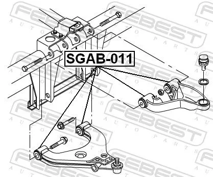 FEBEST FEBEST SGAB-011 Mounting, control/trailing arm 