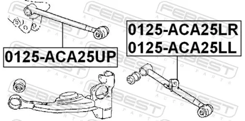 FEBEST FEBEST 0125-ACA25LL FEBEST 0125-ACA25LL Track Control Trailing Suspension Arm 