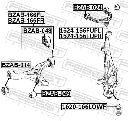 FEBEST FEBEST (BZAB-049) Mounting, control/trailing arm 