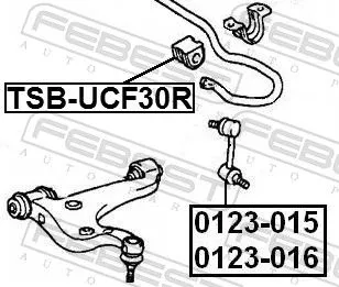 FEBEST FEBEST TSB-UCF30R Mounting, stabiliser bar 