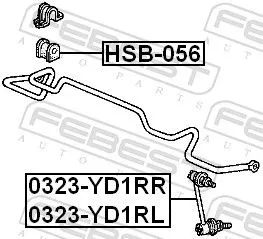 FEBEST FEBEST 0323-YD1RR FEBEST 0323-YD1RR Antiroll Bar Stabiliser Drop Link 