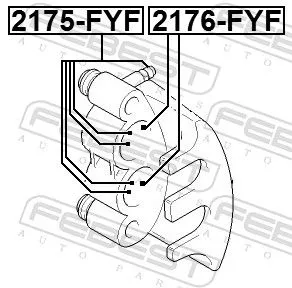 FEBEST FEBEST (2176-FYF) Piston, brake caliper 