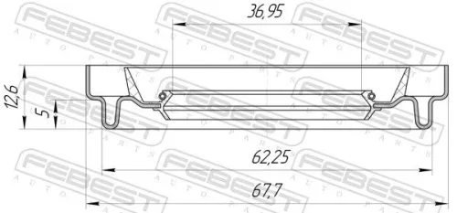 FEBEST FEBEST (95HDS-38620513X) Shaft Seal, drive shaft 