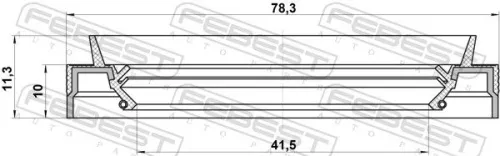 FEBEST FEBEST (95JES-43781011C) Shaft Seal, drive shaft 