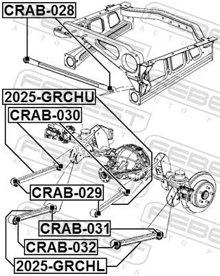 FEBEST FEBEST (CRAB-030) Mounting, control/trailing arm 