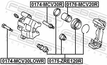FEBEST FEBEST (0176-MCV20R) Piston, brake caliper 