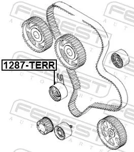 FEBEST FEBEST 1287-TERR Tensioner Pulley, timing belt 