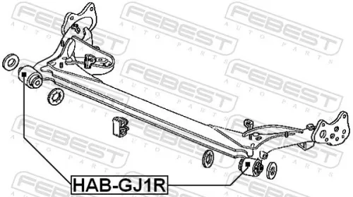 FEBEST FEBEST (HAB-GJ1R) Bushing, axle beam 