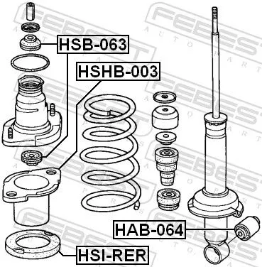 FEBEST FEBEST (HSB-063) Spacer Bush, shock absorber 