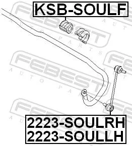 FEBEST FEBEST KSB-SOULF Mounting, stabiliser bar 
