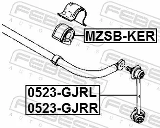 FEBEST FEBEST MZSB-KER Mounting, stabiliser bar 