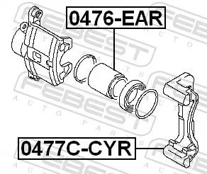 FEBEST FEBEST (0477C-CYR) Brake Caliper Bracket Set 