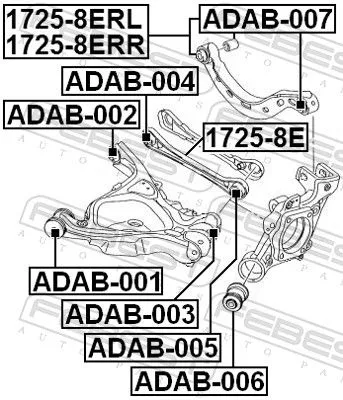 FEBEST FEBEST ADAB-005 Mounting, control/trailing arm 