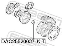 FEBEST FEBEST (DAC25520037-KIT) Wheel Bearing Kit 