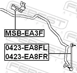 FEBEST FEBEST MSB-EA3F Mounting, stabiliser bar 