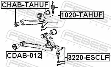 FEBEST FEBEST CHAB-TAHUF Mounting, control/trailing arm 
