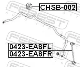 FEBEST FEBEST CHSB-002 Mounting, stabiliser bar 