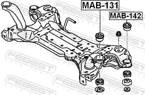 FEBEST FEBEST (MAB-142) Bushing, axle beam 