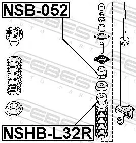 FEBEST FEBEST NSHB-L32R Protective Cap/Bellow, shock absorber 