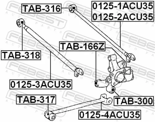 FEBEST FEBEST (TAB-316) Mounting, control/trailing arm 